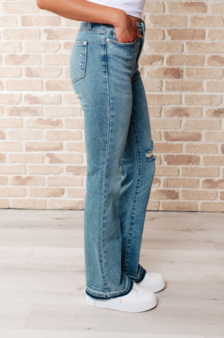 Judy Blue Mid Rise Distressed Bootcut Jeans