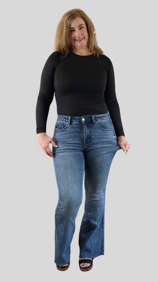 Judy Blue Mid Rise Tummy Control Flare Jeans