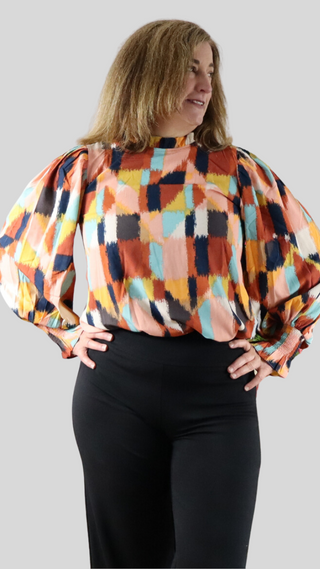 Call It What It Is Mod Print Blouse