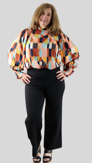 Call It What It Is Mod Print Blouse