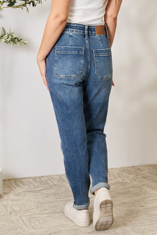 Judy Blue High Rise Cuffed Cargo Denim Jogger