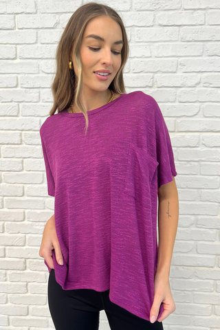 Dolman Sleeve Top in Lt Plum