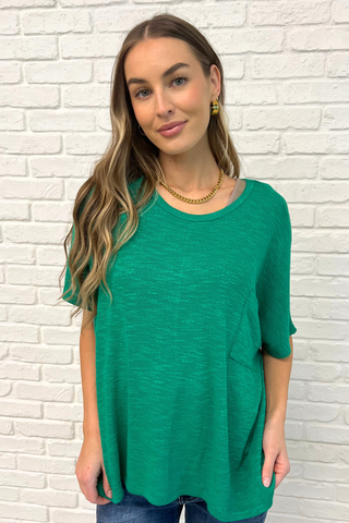 Dolman Sleeve Top in Kelly Green