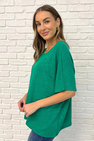 Dolman Sleeve Top in Kelly Green