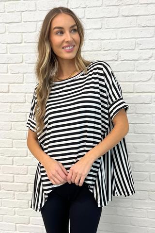 Striped Oversized Top