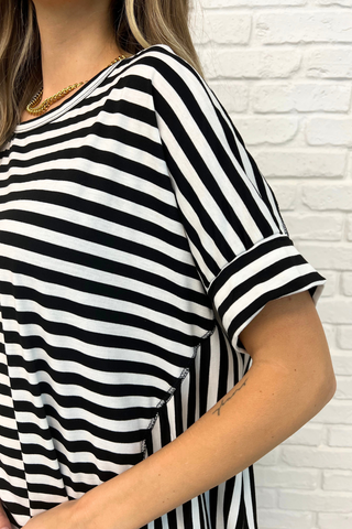 Striped Oversized Top