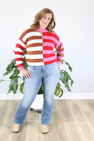 Blocked Stripe Sweater