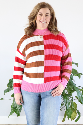 Blocked Stripe Sweater