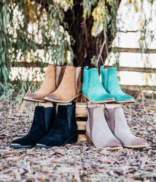 Wylie Suede Ankle Boot in Taupe